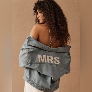 Bhldn oversized bridal jean jacket - MRS jean jacket